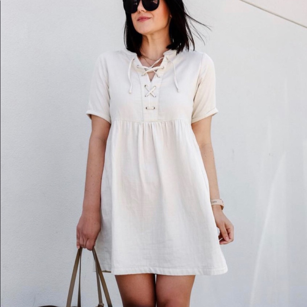 Lace Up Sundress in Medium Tall